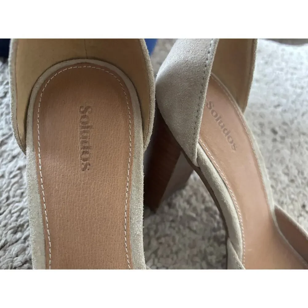 Soludos Collette heel in beige sz 7.5